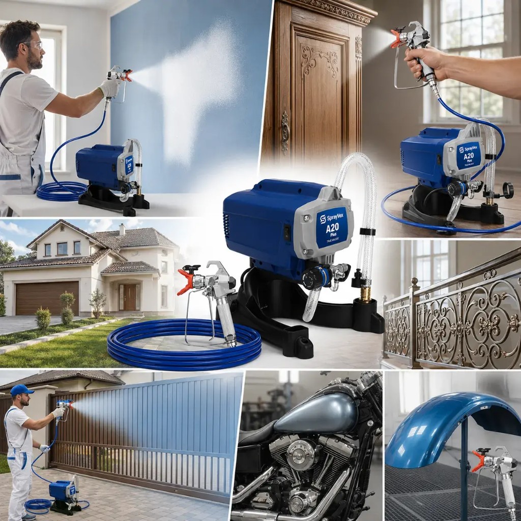 SprayVex A20 Plus TRUE AIRLESS: pareti, mobili, recinzioni, metallo e auto